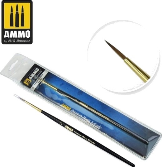 Vallejo Ammo: Rund Pensel – Premium Marta Kolinsky 2