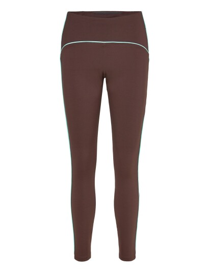 STRONGER Piping Leggings   Brown   XL