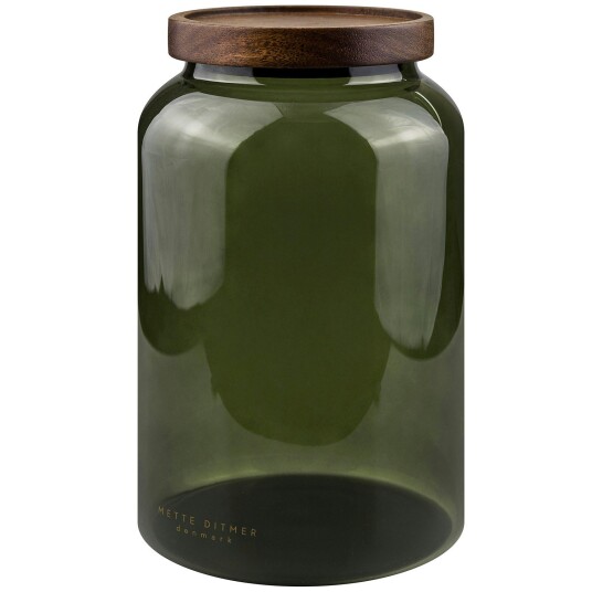 Mette Ditmer Luna Glasskrukke Med Lokk 20 cm Dark Forest