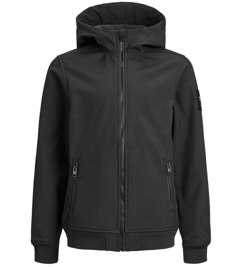 Jack and Jones Junior Basic Softshell Hood Junior Sort 140 Jack and Jones Junior Basic Softshell Hood Junior Sort 140
