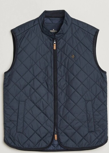 Morris Teddy Quilted Vest Old Blue