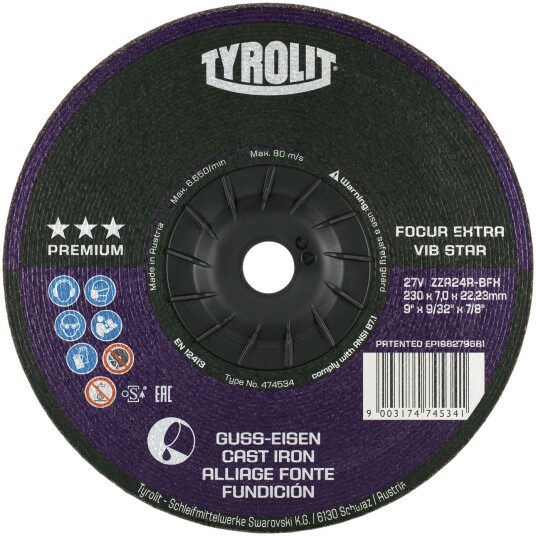 Skrubbskive Premium 27FV ø178Ã7 ZZA24S-BFX