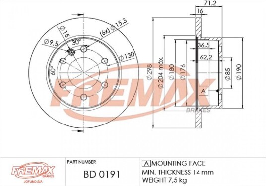Bremseskive FREMAX BD-0191