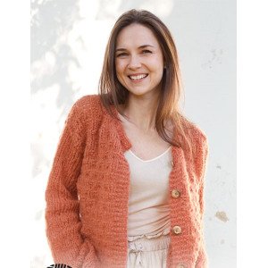 Maggie's Bricks Cardigan by DROPS Design Cardigan Strikkeoppskrift s Small