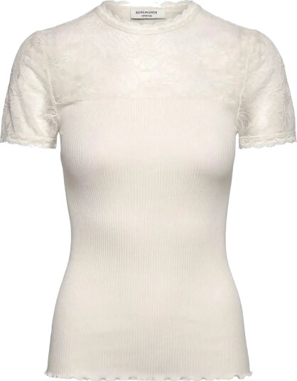 Rosemunde Rwbeatha Silk Ss Lace T Shirt Cream XL