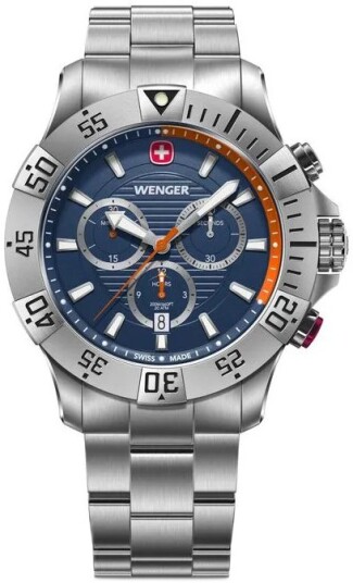 Wenger Herreklokke 01.0643.125 Seaforce Blå/Stål Ø43 mm