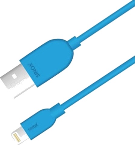 Sinox Sxi2502mfi-Bl, 2 M, Lightning, Usb A, Hankjønn, Hankjønn, Blå