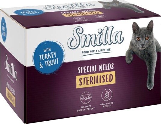 Smilla Våtfôr Sterilised Skåler Med Ørret Kalkun 6 X 100 G