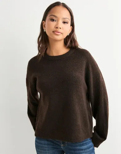 Only Brun Onlsimoni L/S O Neck Pullover Knt N