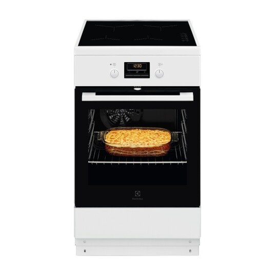 Electrolux LKI561401W Induksjonskomfyr med SteamBake og Innebygd Termometer