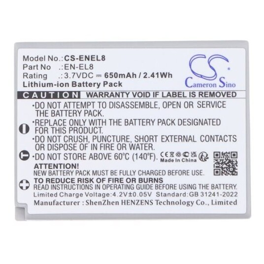 Cameron Sino Batteri til Nikon Coolpix P/S-serien