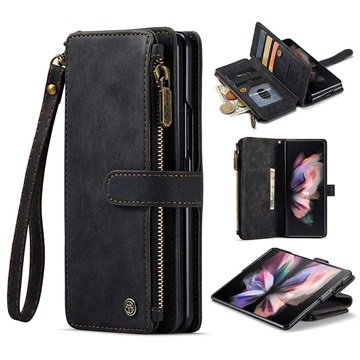 Caseme C30 Multifunksjonell Samsung Galaxy Z Fold4 Lommebok-deksel Svart