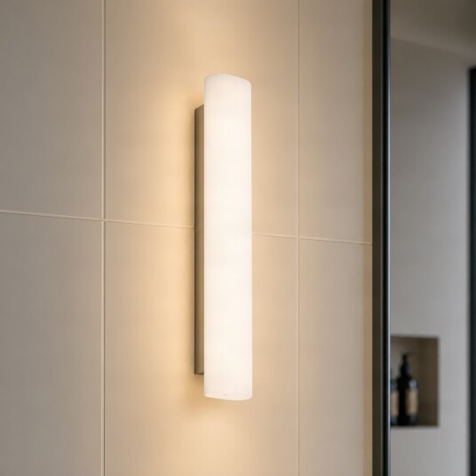 Vegglampe Lucande Victoire Hvit Bad Glass Moderne 8.5 50 Hvit