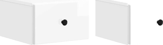  Vegghengt Nattbord 2 pcs Høgglans hvit 34,5 x 33 x 20 cm