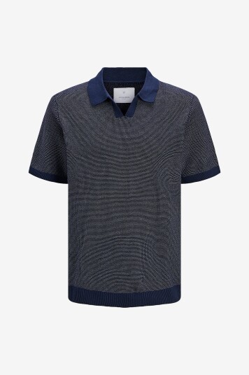 Jack & Jones Junior T skjorte jprcCeaston Knit Split Neck SS Jnr Blå Jack & Jones Junior T skjorte jprcCeaston Knit Split Neck SS Jnr Blå