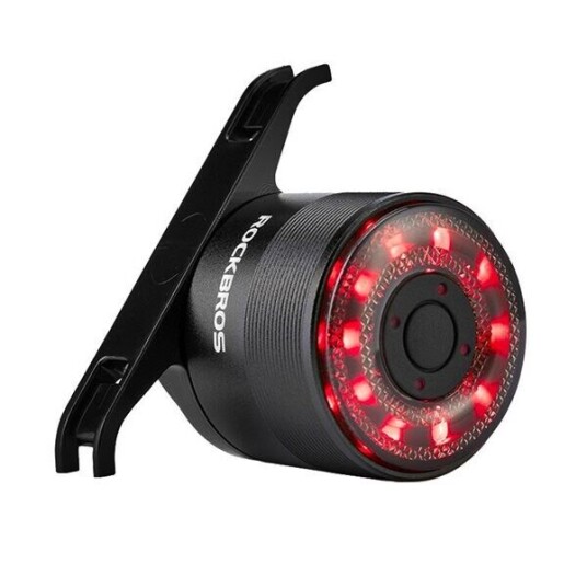 Rockbros Q1 Rear Bicycle Light 7 Colors Led Micro Usb - Juodas Rockbros Q1 Rear Bicycle Light 7 Colors Led Micro Usb - Juodas