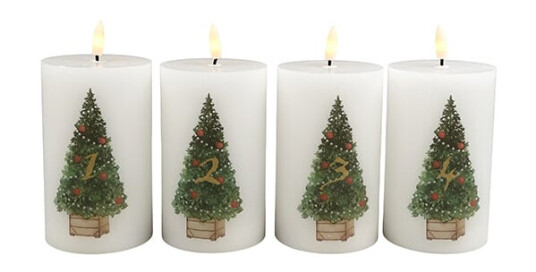 DGA Advent candles LED Christmas trees 15001024