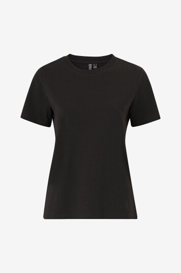 Pieces T skjorte pcRia SS Solid Tee Svart
