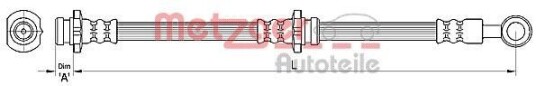 Bremseslange METZGER 4110461 Bremseslange METZGER 4110461