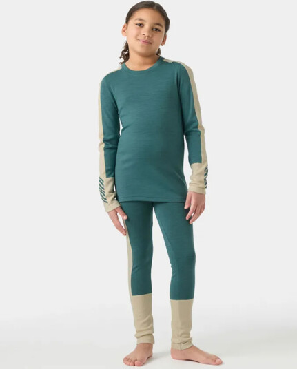 Helly Hansen Junior Lifa Merino Midweight Set Grønn 152/12