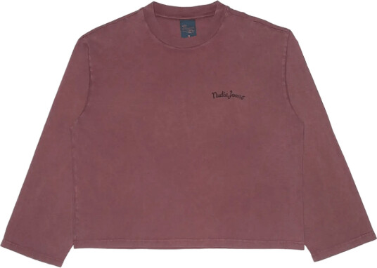 Nudie Jeans Kariita T Shirt Njco Pin Burgundy Burgundy M