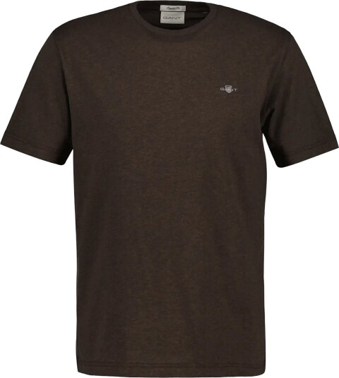 Gant Shield T Shirt BLACK BROWN MELANGE L Gant Shield T Shirt BLACK BROWN MELANGE L