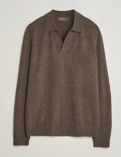 Morris Wilfred Cashmere Resort Polo Brown
