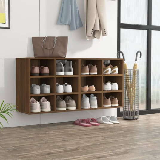 vidaXL Skoskap 2 stk brun eik 52,5x30x50 cm vidaXL Skoskap 2 stk brun eik 52,5x30x50 cm