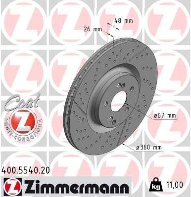 ZIMMERMANN 400.5540.20 Bremseskive