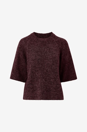 KAFFE - Pullover kaEmilie Cropped Knit - Rød KAFFE - Pullover kaEmilie Cropped Knit - Rød