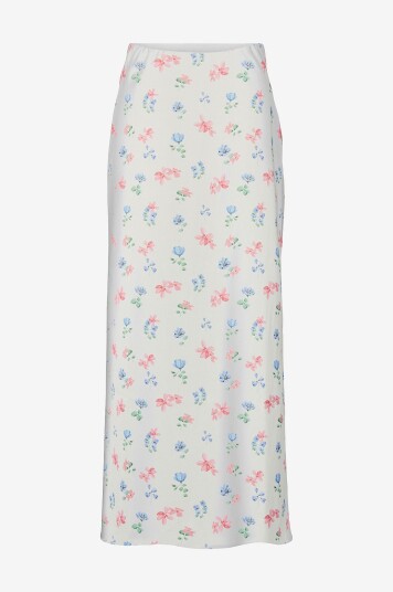 pieces Maxi skjørt pcMillie HW Long Skirt D2d Wvn Hvit