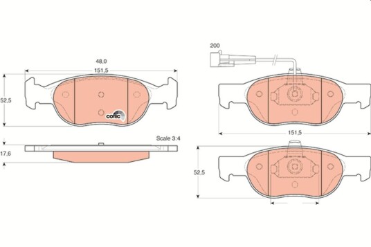 Bremseklosser TRW GDB1291