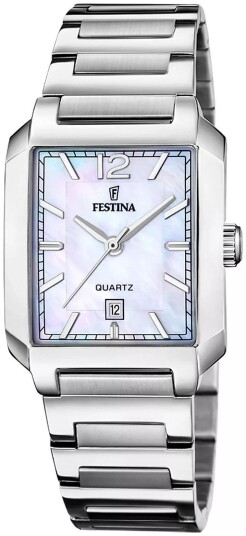 Festina Dameklokke F20679 2 Classic Hvit/Stål Festina Dameklokke F20679 2 Classic Hvit/Stål