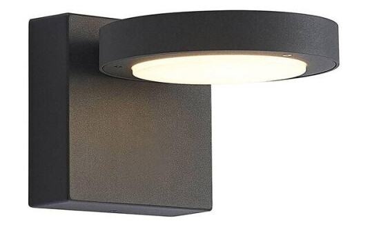 Lucande Belna utendørs LED-vegglampe, grafittgrå