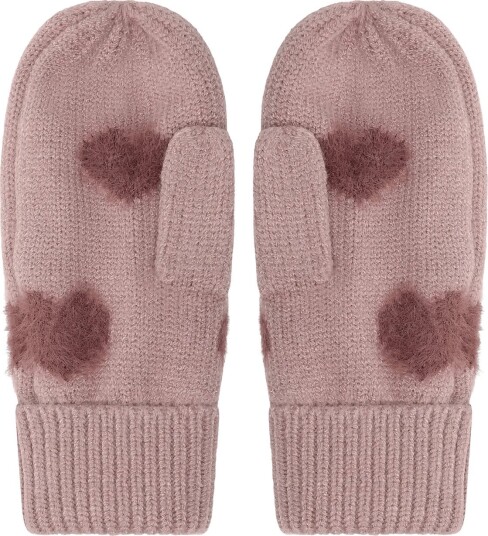 Minymo Knitted Mittens Soft Teddy - FAWN - 6-8Y