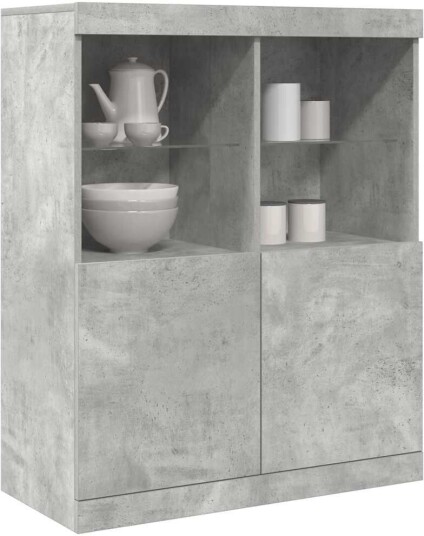Skjenk betonggrå 81x37x100 cm konstruert tre 8721158628039