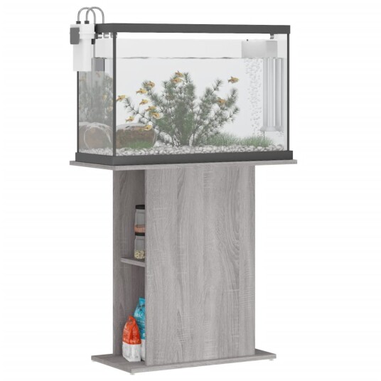 Akvariumstativ Grå Sonoma 75X36X72.5 cm Konstruert Tre