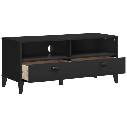 TV-benk VIKEN svart heltre furu 8721012310292