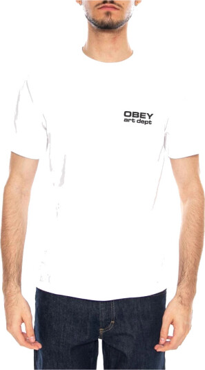 Obey Herre Topper Hvit M,
