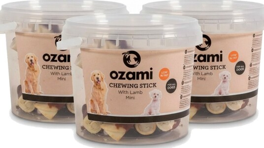 Ozami tyggesticks 6 cm bøtte 300 g