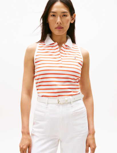 Tommy Hilfiger 1985 Slim Ss Polo - Orange - M Tommy Hilfiger 1985 Slim Ss Polo - Orange - M