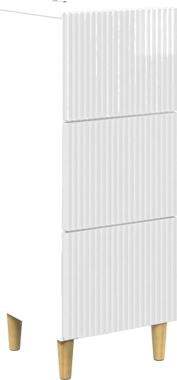 vidaXL Skuffeskap Høgglans hvit 33 x 34,5 x 90 cm Konstruert tre