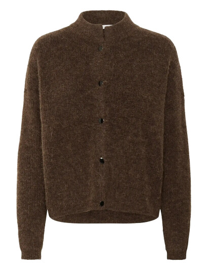 Gestuz Alphagz Short Cardigan - Brown - S Gestuz Alphagz Short Cardigan - Brown - S