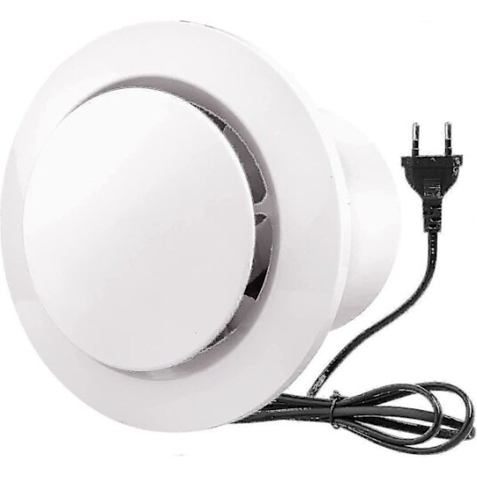 100mm Luftuttrekker 130m/h 20w, Med Tilbakeslagsventil Høy Luftstrøm Avtrekksvifte, Energieffektiv, For Bad, Kjøkken, Toalett, Drivhus, Telt (4 Tommer