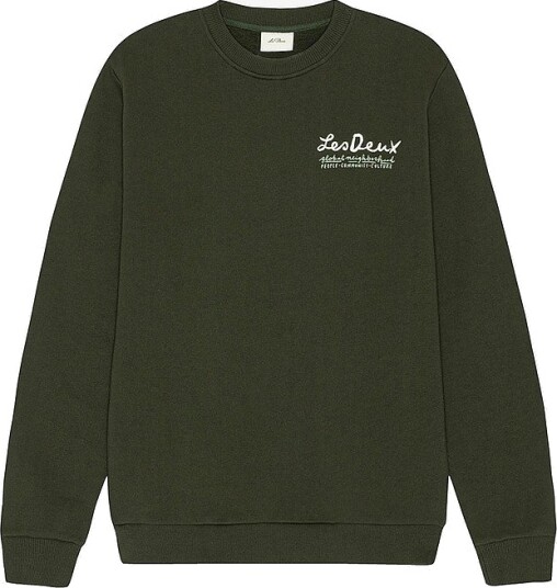 Les Deux   Collegegenser Rural Sweatshirt   Grønn