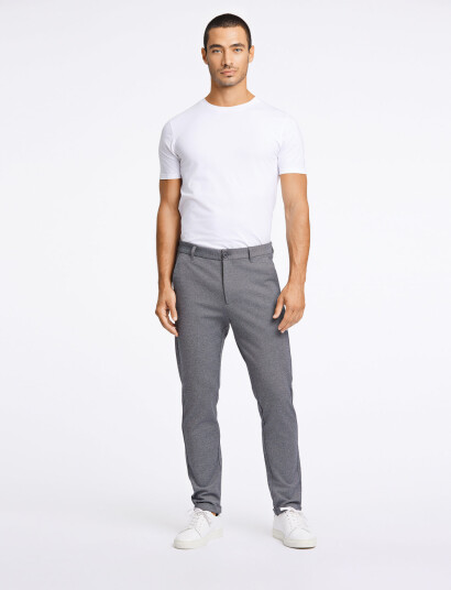 Lindbergh Superflex Knitted Cropped Pant - Grey - L