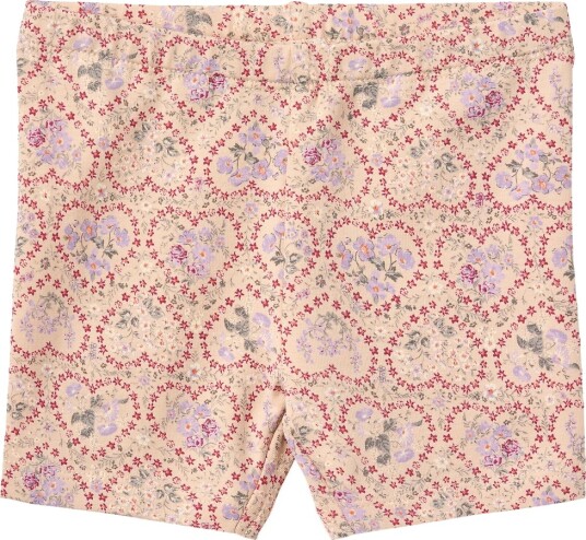 Wheat Sykkelhorts Anne Magenta Heart Blomster Wheat 1 år 80 Shorts Beige Lilla Rosa Rød
