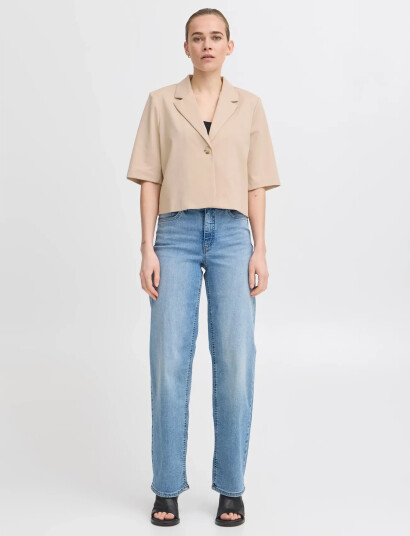 ICHI Ihkate Sus Cropped Bl Beige XS