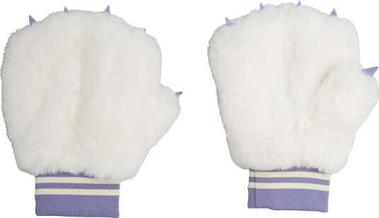 Mini Rodini Faux Fur Mittens White 9M/2Y