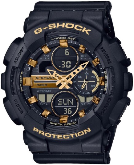 Casio Dameklokke GMA S140M 1AER G Shock Sort/Resinplast Ø45.9 mm